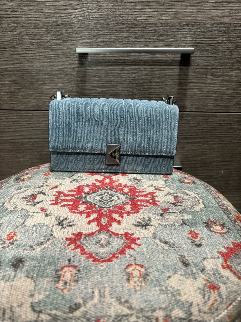 NWT Kate Spade NY Deco Quilted Denim Mini Flap Chain Crossbody